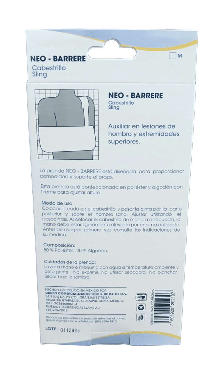 Cabestrillo Adulto Mediano trasera