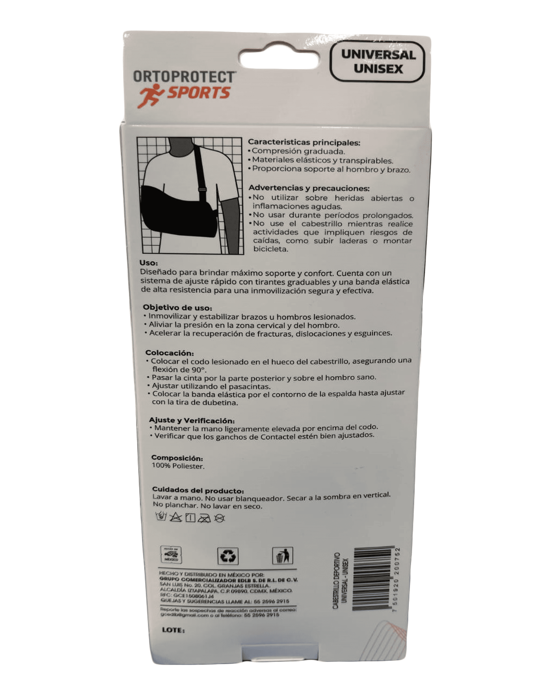Cabestrillo Deportivo Universal  trasera