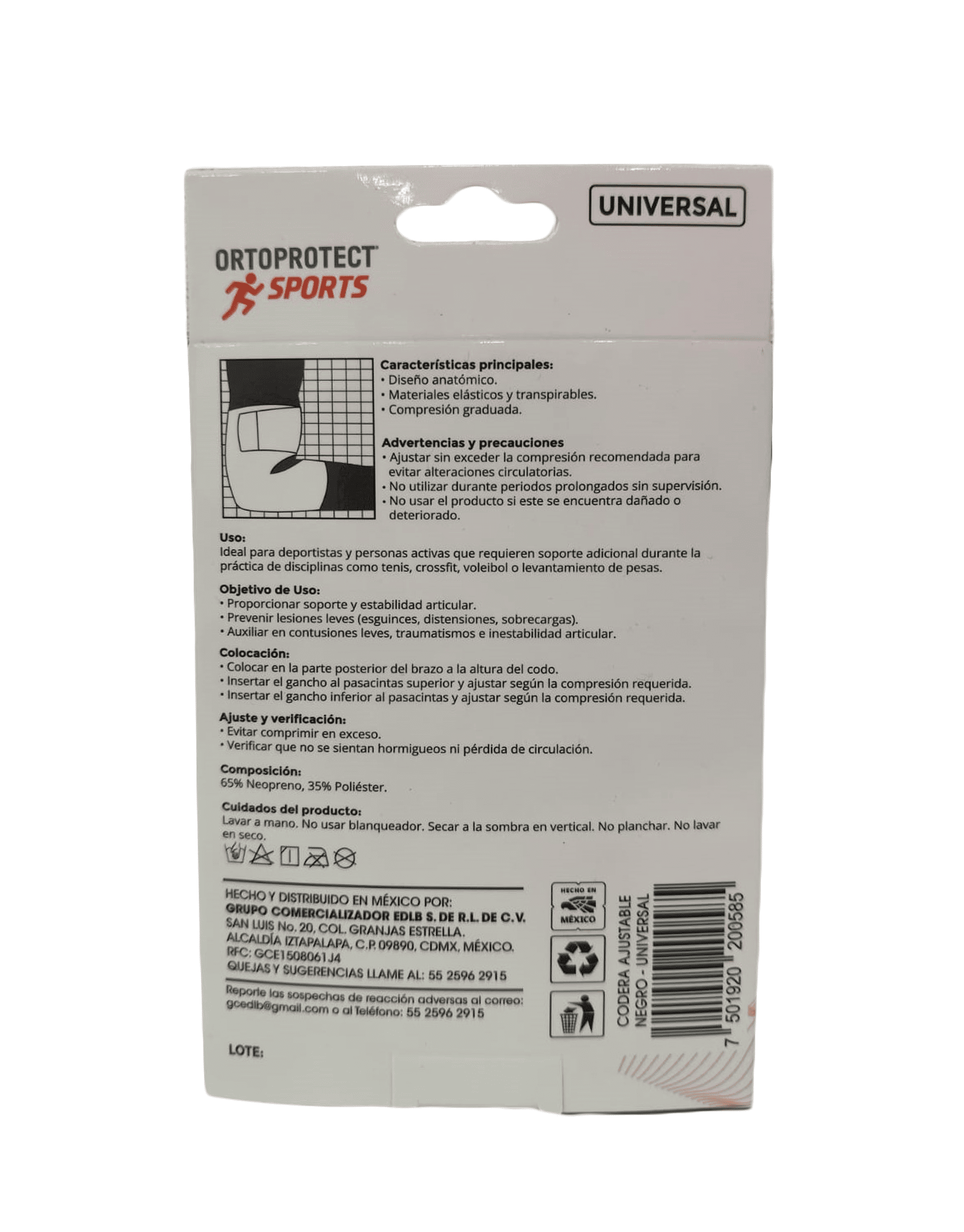 Codera Ajustable Universal  trasera