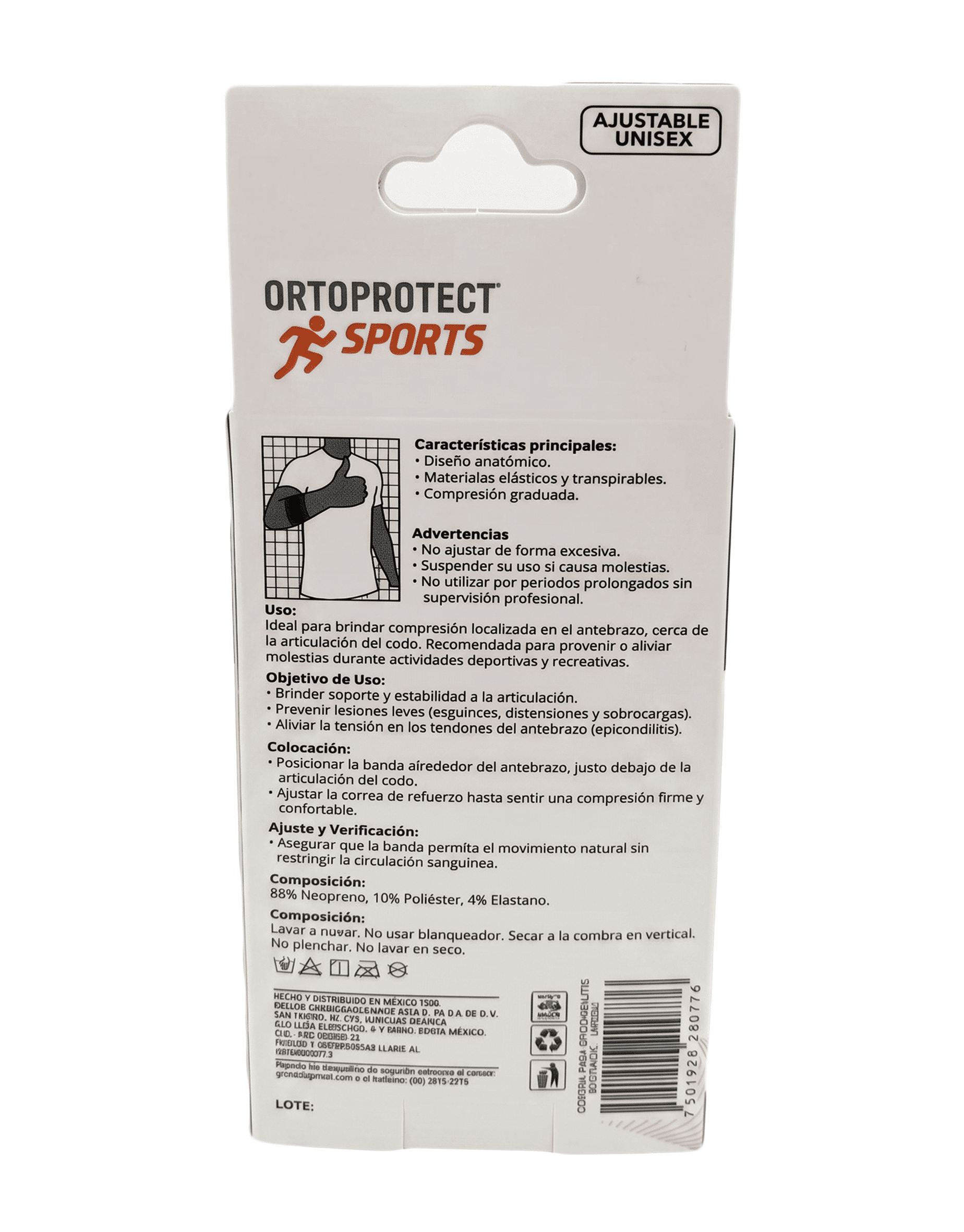 Codera para Epicondilitis Ajustable  trasera