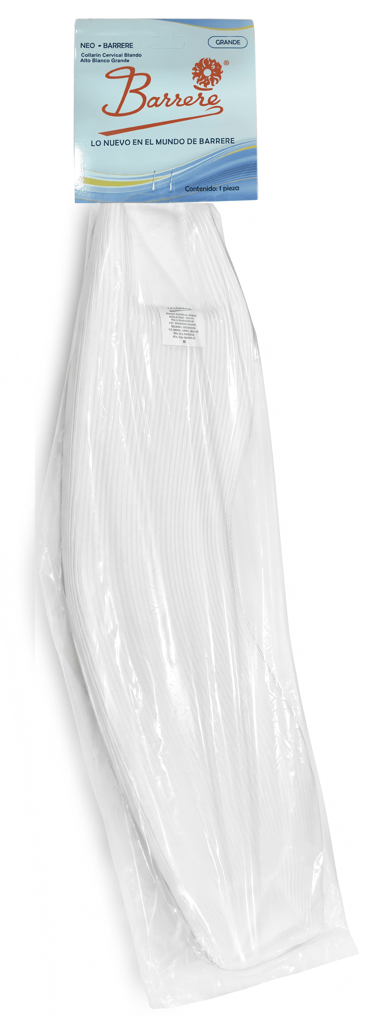 Collarín Barrere Adulto Alto Blanco Grande